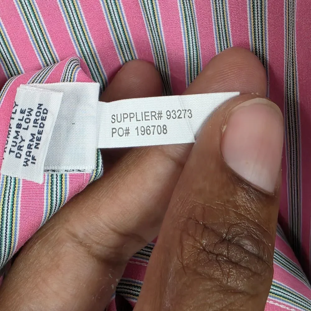 Vtg Polo Ralph Lauren Regent Shirt Men's 16 32/33 Pink Striped Long Sleeve